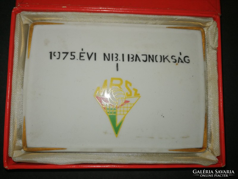 1975 Mrsz Hungarian Volleyball Association nb1 hollóházi memorial plaque - ep