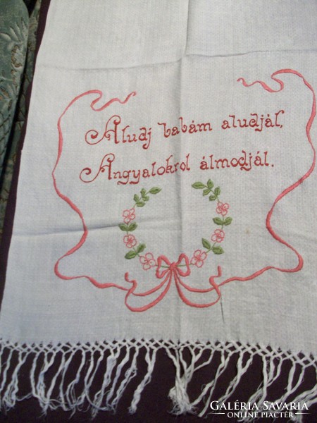Beautiful old embroidered decorative towel