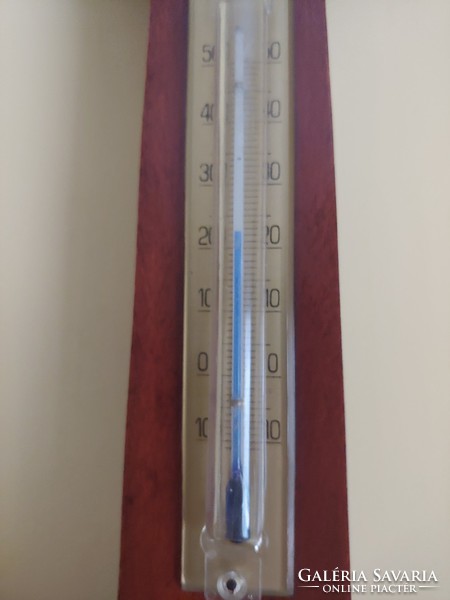 4 Function combined clock - thermometer - barometer - humidity meter 77 x 16 cm