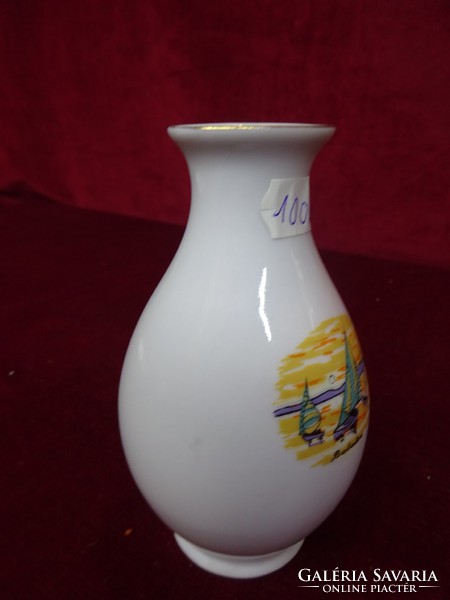 Hollóház porcelain mini memorial vase, 12 cm high. He has!