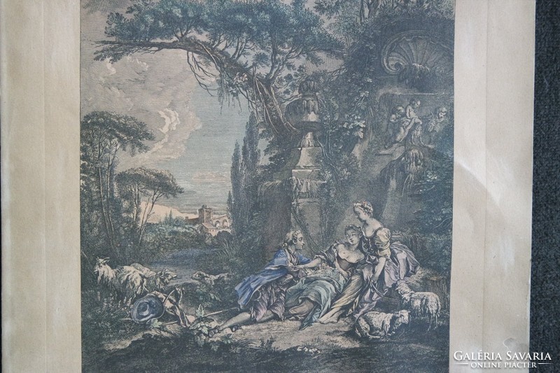 After Francois Boucher (1703-1770) Engraved by Jean Daulle metszet