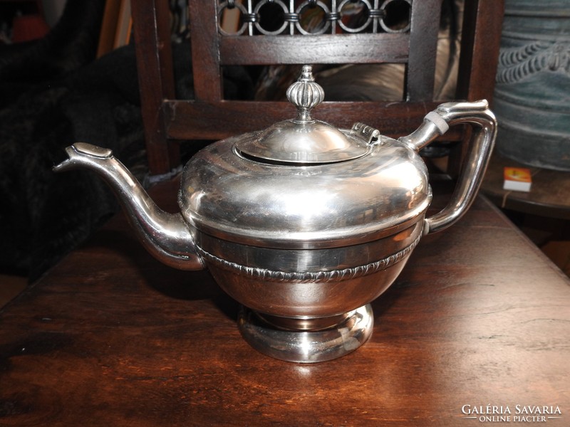 Viking plate made in Canada - antique silver-plated Canadian teapot - teapot