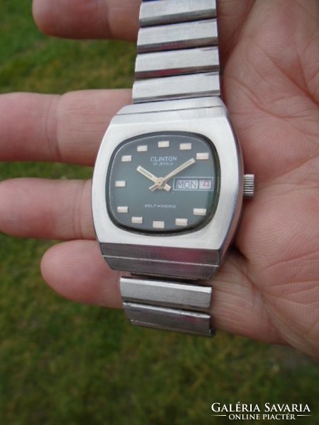 CLINTON SELF WINDING egy nagyon ritka NOS óra Svájcból az 1970-es évekből 25 jevels