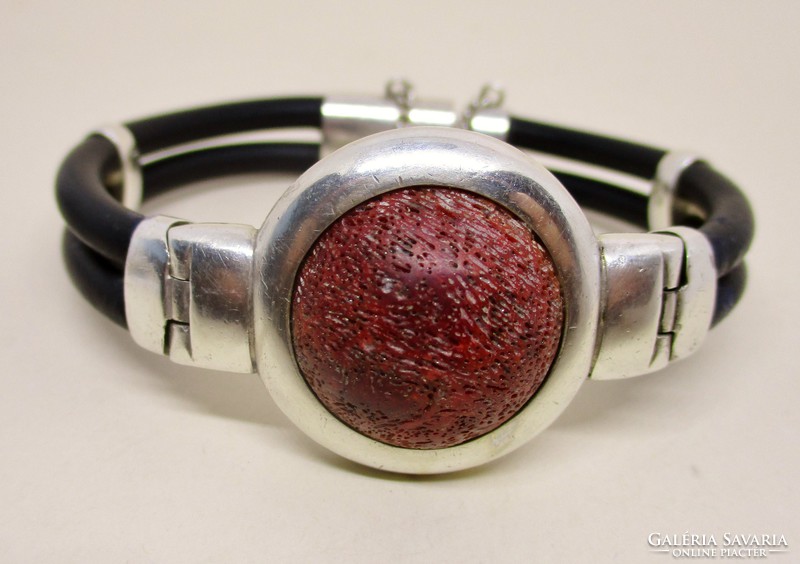 Special coral silver bracelet