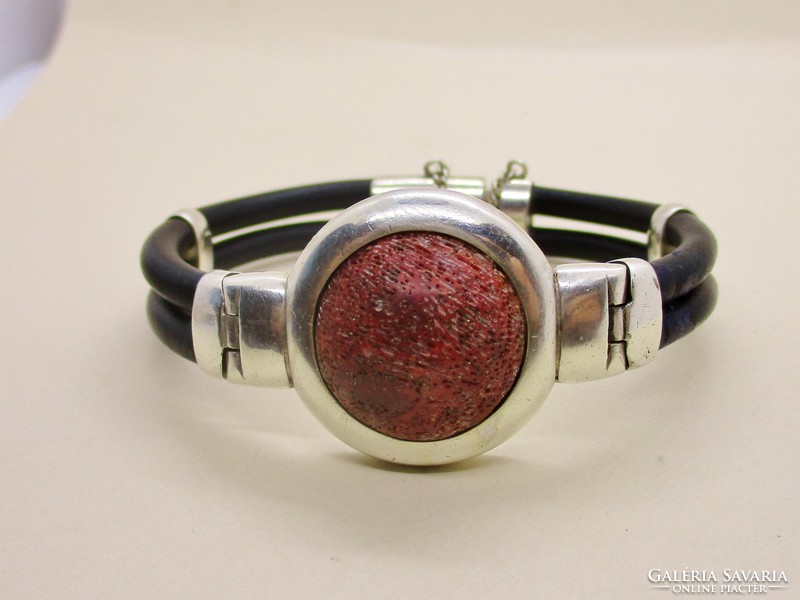 Special coral silver bracelet