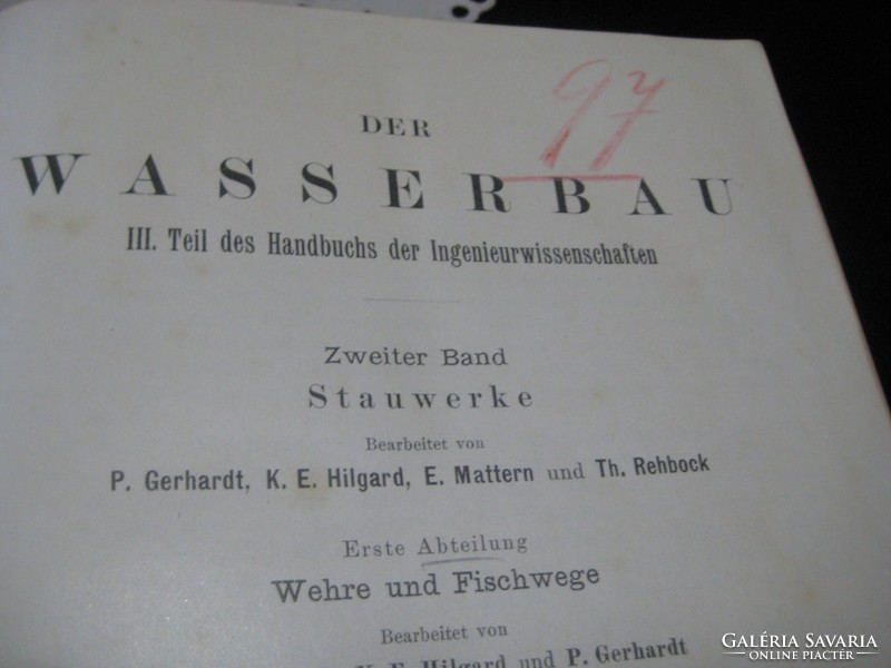 Water architect specialist book ii. / Das wasserbau ......1912 / German for water construction professionals