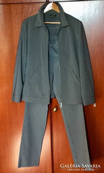 Mexx women-Taifun sportive hamvas szürke. jó szabású divatos sztreccs kosztüm 40-es+ajándék táskával