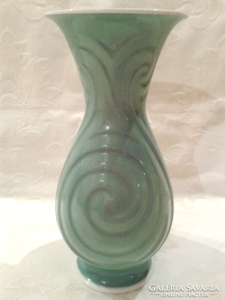Metzler & Ortloff jelzett,mentazöld váza 22 cm