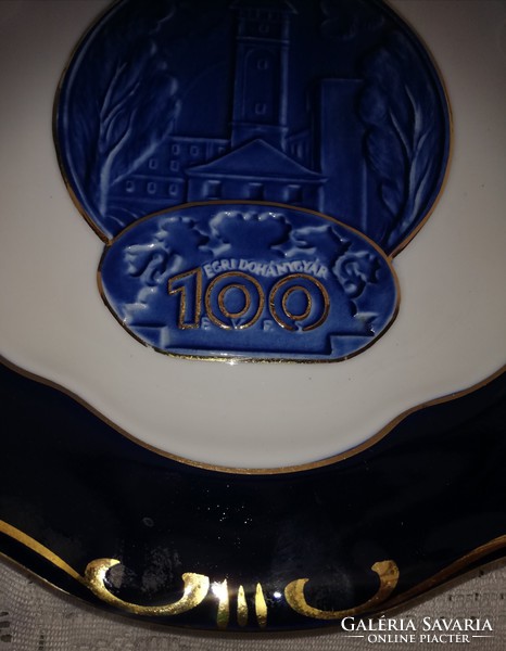 100-year-old tobacco factory in Eger rare zsolnay wall plate, wall plates mouse, collector beauty porcelain