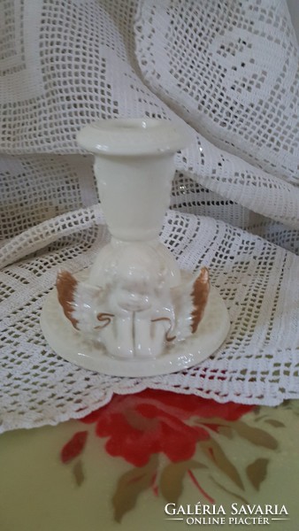 Faience angelic candle holder