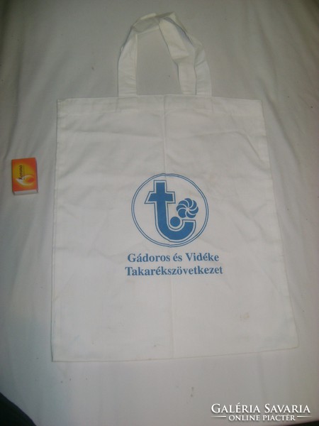 Retro Takarékszövetkezet feliratos vászon táska, bevásárló szatyor