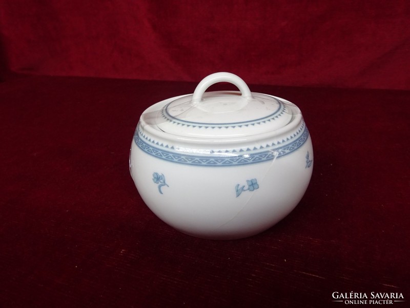 Lowland porcelain sugar bowl with blue pattern, diameter 10 cm. He has!