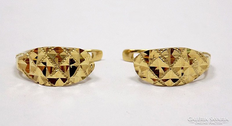 Engraved gold earrings (zal-au86184)
