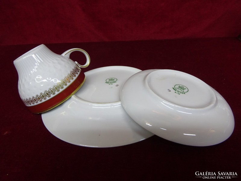 Kahla quality German porcelain teacup + placemat + cake plate, showcase quality. He has!