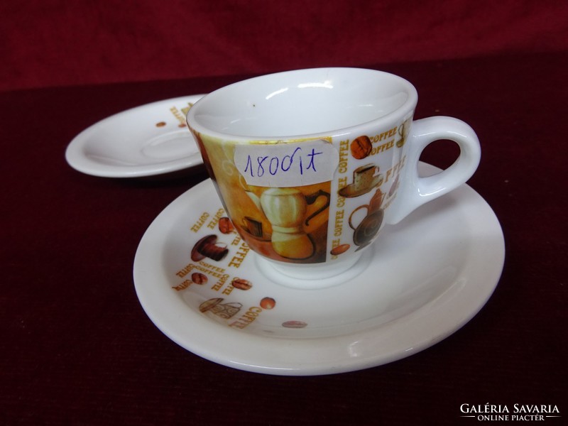 Nana Italian porcelain coffee cup + placemat. He has!