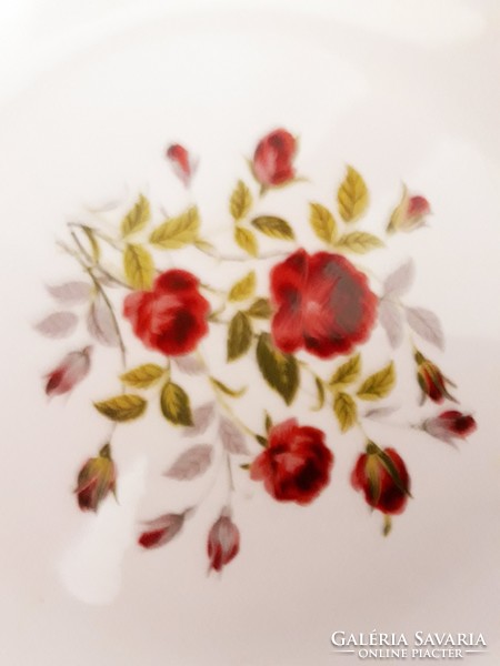 Zsolnay   12  db   rózsás   tányér