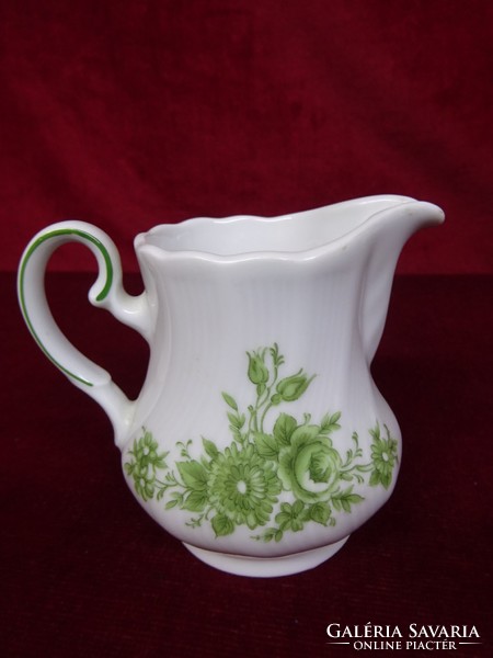 Winterling bavaria german porcelain milk spout, green pattern, unique shape. He has!