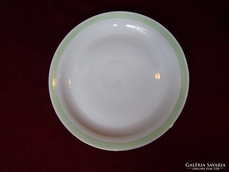 Colditz quality German porcelain cake plate with pale green border. He has!