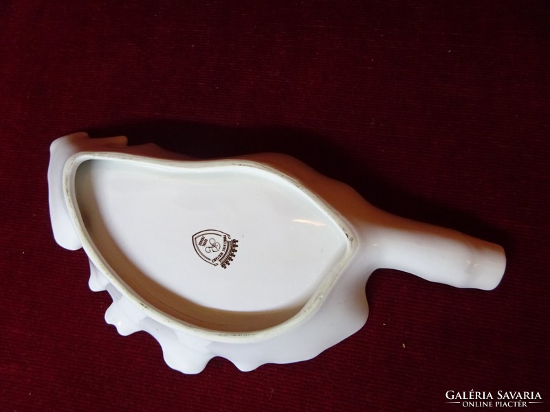 Revol francia minőségi porcelán, levél formájú asztalközép, CORSICA tértékével. Vanneki!