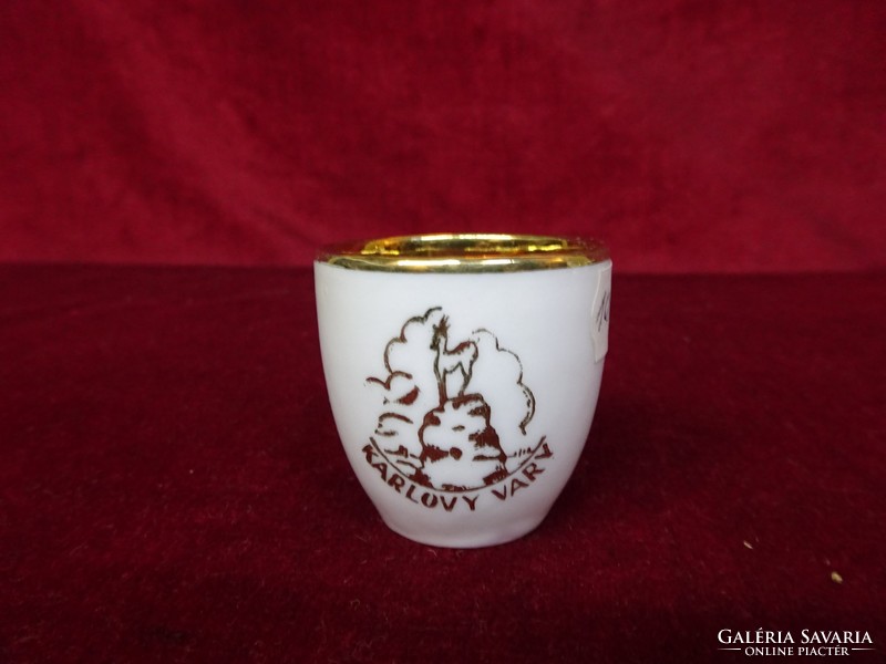 A cup of Czechoslovak brandy with the inscription Karlovy vary. Showcase quality, 4 cm high. He has!