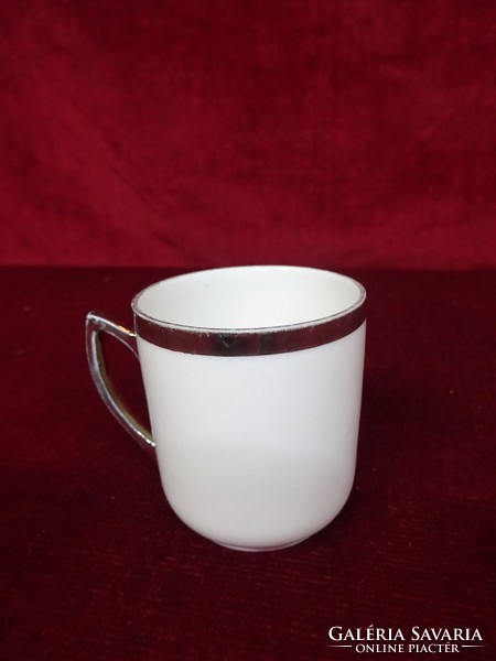 Würthenreuther antique quality porcelain coffee cup from 1904 with silver trim. He has!