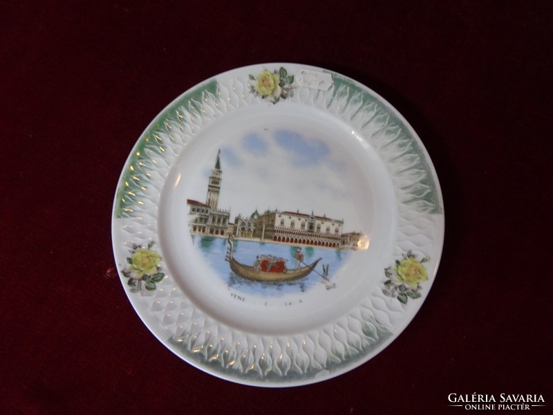 Schirnding bavaria antik német porcelán süteményes tányér, Velence látképével. Vanneki!
