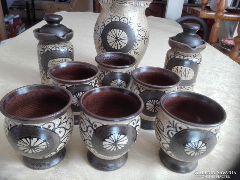 Austrian ceramic set, 9 pieces