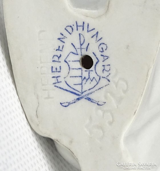 0Z304 Herendi porcelán kajla fülű nyúl 10 cm