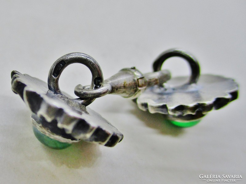 Gyönyörű antik ezüst monarchiás mandzsetta gomb 1db, fülbevalónak