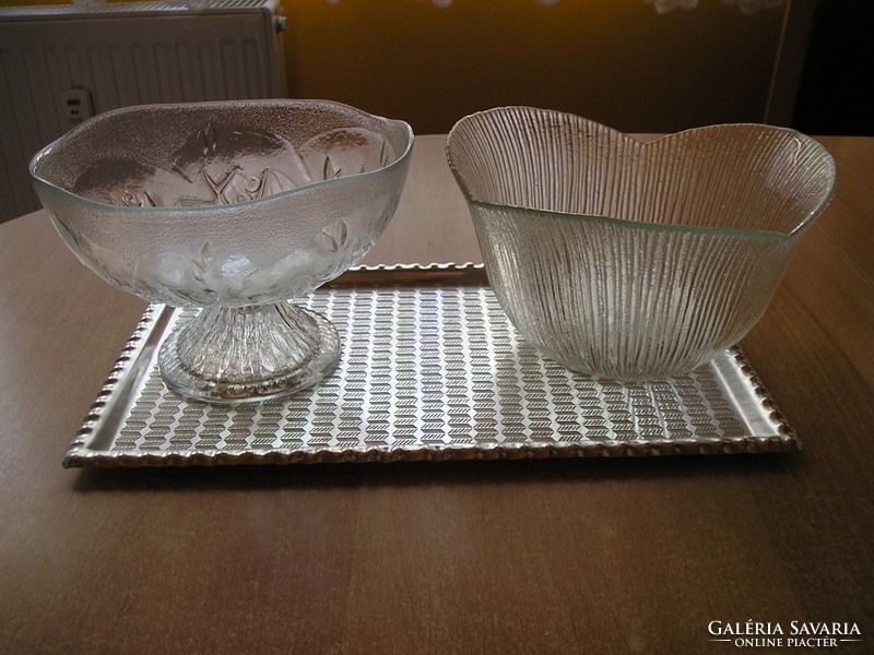 2 pcs. Glass fruit bowl together