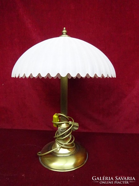 Bavill table lamp, bronze base, glass shade, 55 cm high. He has!