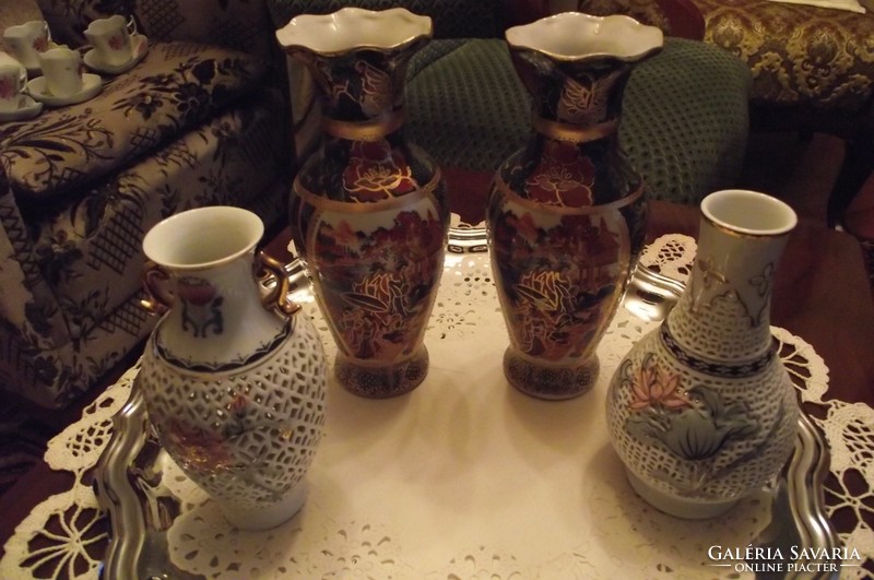 Satsuma and Chinese vases