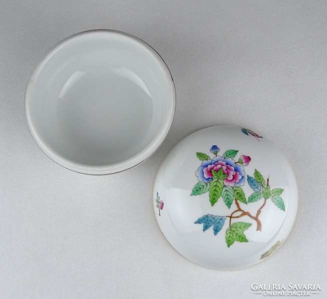 0Z427 Virág mintás Herendi porcelán bonbonier