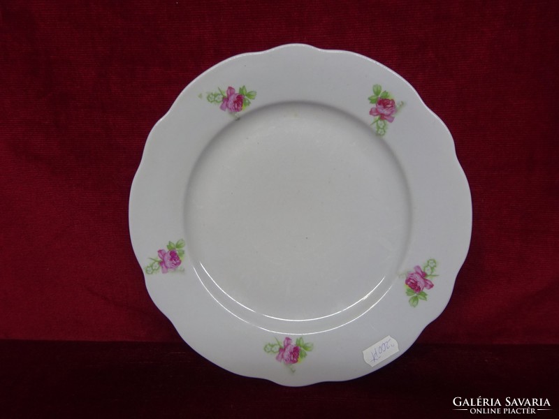 Zsolnay porcelain rose patterned flat plate. He has!