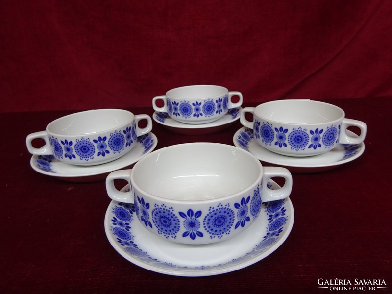Bauscher bavaria german blue patterned soup cup with saucer. He has!