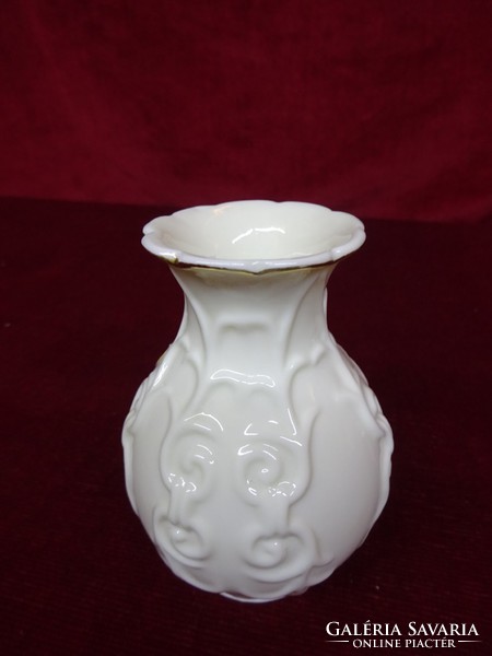 Német porcelán kis váza, nyomott mintás, 10 cm magas. Vanneki!