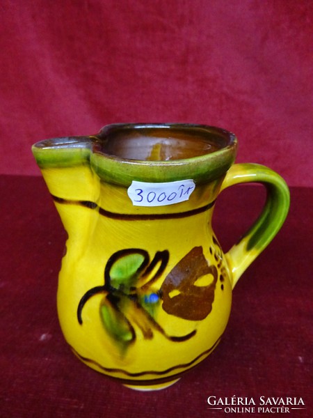 Szekszárd hand painted ceramic jug. Height 15 cm. He has!