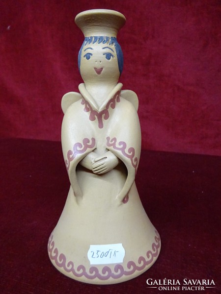 Ceramic figural statue, angel-winged figure, height 17 cm. He has!