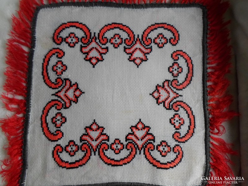 Antique cross stitch needlework 42 x 42 cm