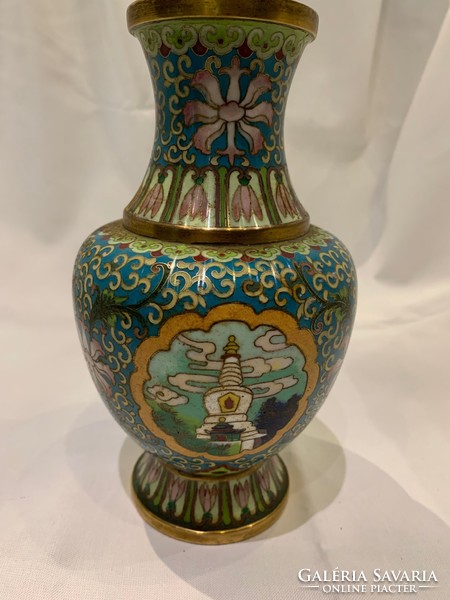 Rekesz zománc váza kínai 