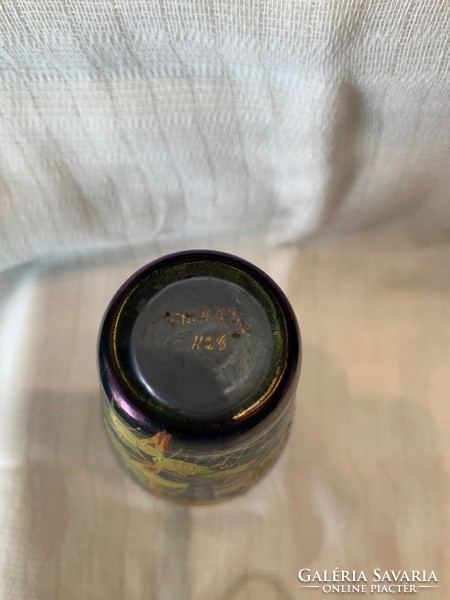 Kis üveg váza kézzel festett
