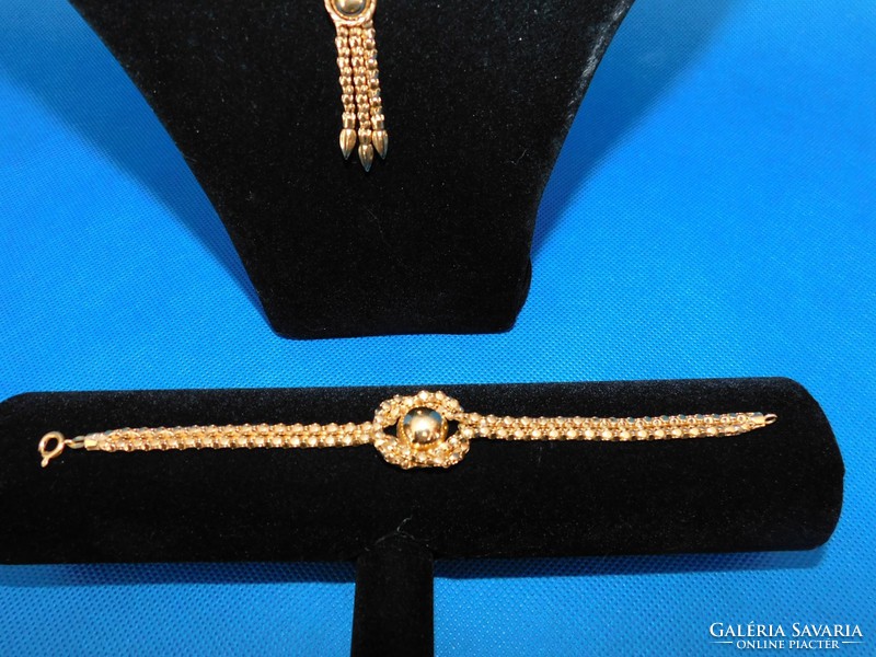 Gold 18k Women's Necklace + Bracelet 30.2 Gr
