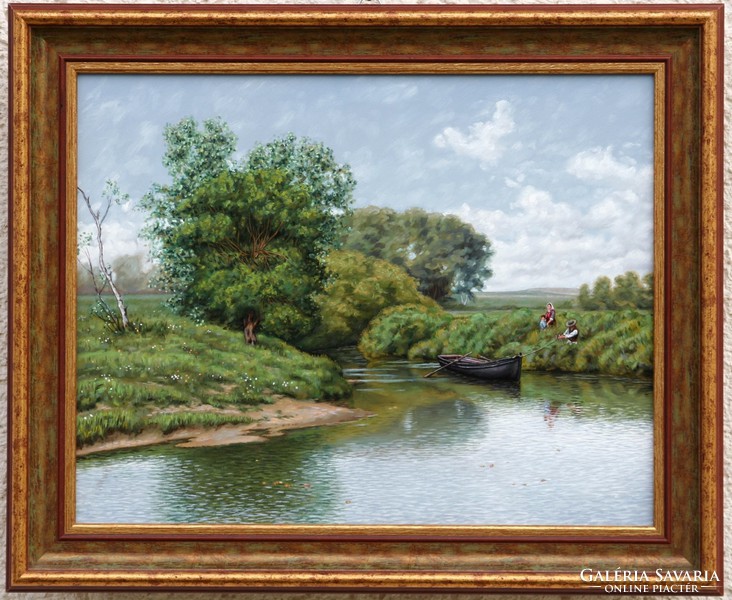 Landscape with a boat