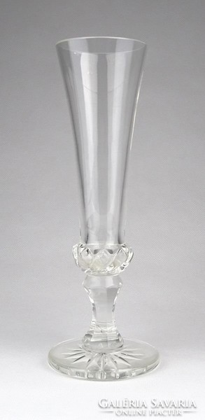 0Z984 Talpas üveg váza szálváza 19.5 cm ~ 1940 körül