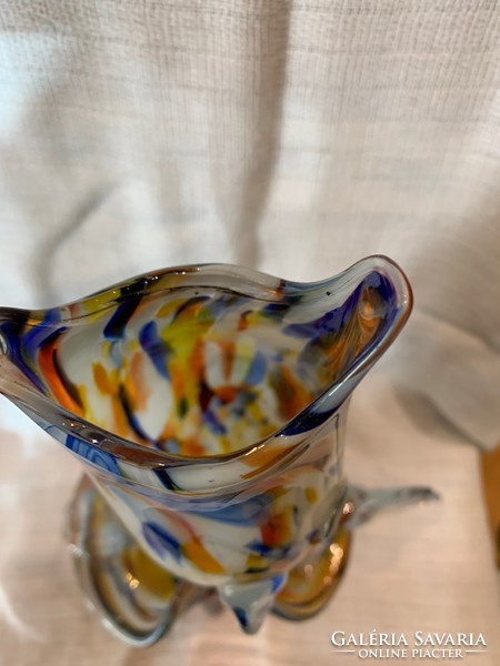 Muranoi halas váza hamutál egyben retró