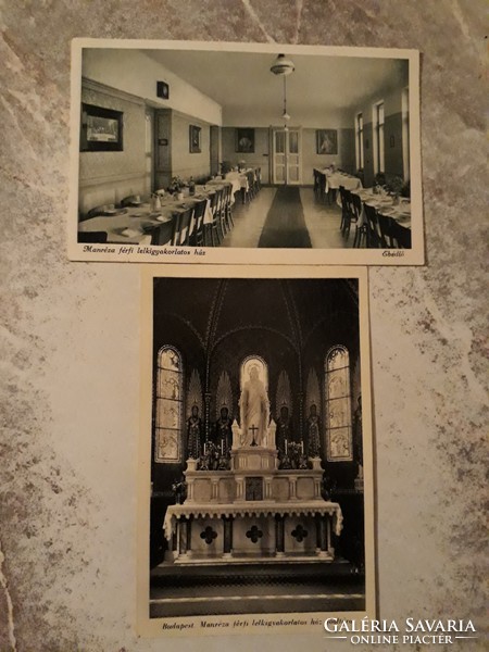 2 postcards, manege house Budapest 1940
