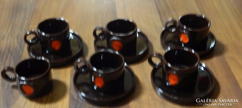Blacksmith eve art deco ceramic coffee cup set