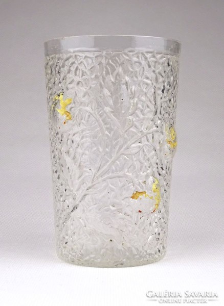 0Z978 Antik 1800-as évekbeli üveg pohár kúrapohár