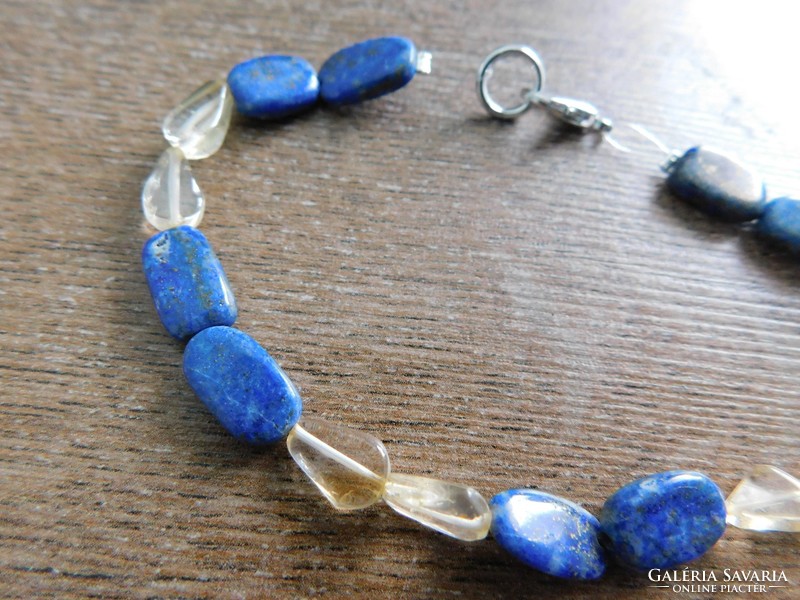 Citrin és lápisz lazuli nyaklánc eredeti!