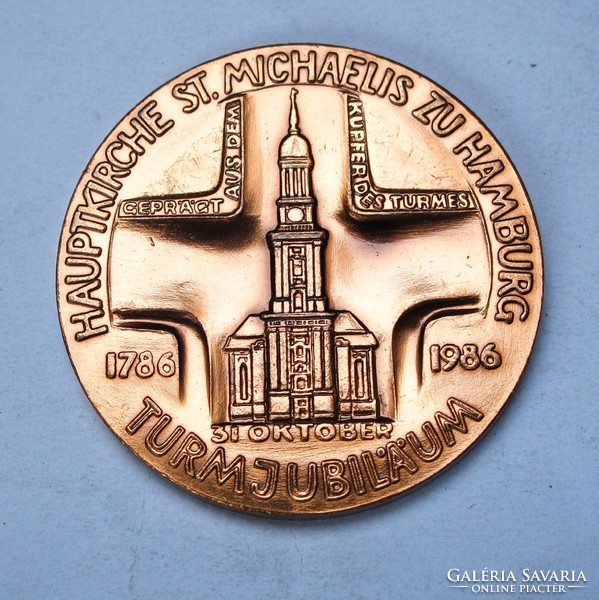 St. Michael's Church, Hamburg Jubilee Medal 1786-1986